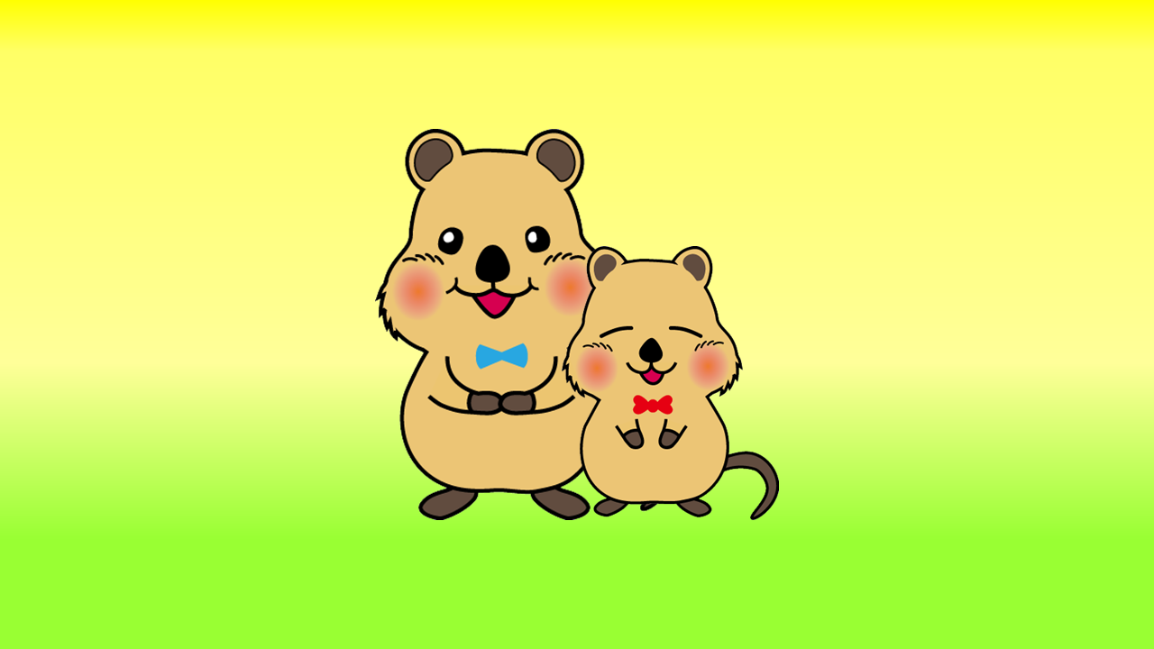 オリジナルキャラクター エバとラス（クオッカ）